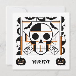 Crânio, morcegos, teias de aranha ao estilo do Dia