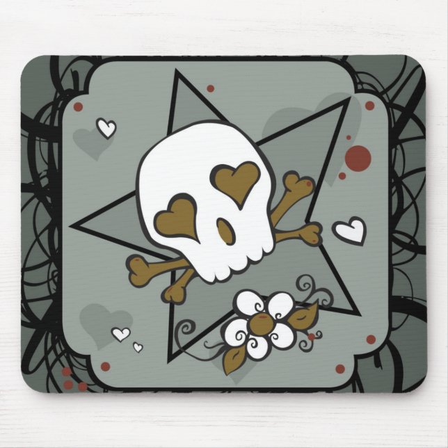 Crânio Mousepad do tatuagem (Frente)