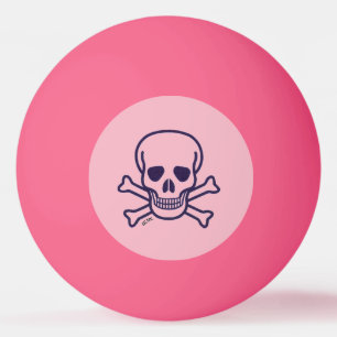 Crânio n Ossos Rosa em rosa 1 estrela bola de pin