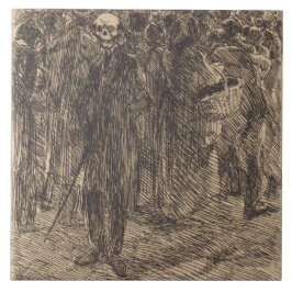 Crânio na multidão (por Albert Besnard)