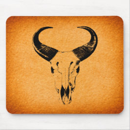 Crânio ocidental rústico Mousepad de Bull