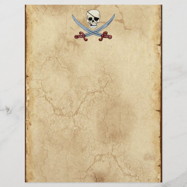 Crânio Pirata E Cutlass Cruzadas (Frente)