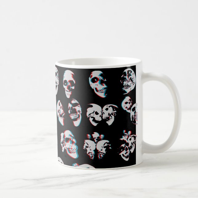 crânios 3D: Caneca de café feita sob encomenda (Direita)