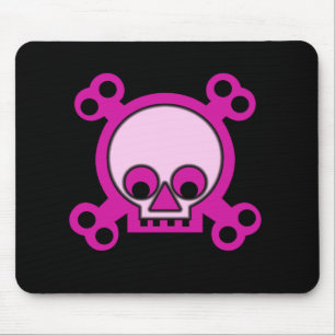 Crânios cor-de-rosa Mousepad