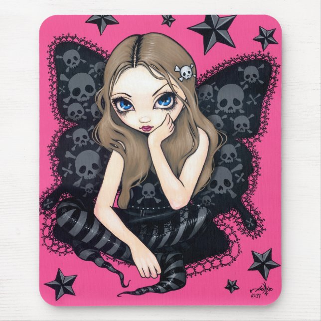 "Crânios e estrelas" Mousepad (Frente)