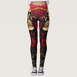 Crânios entre as leggings Rosas - Legal