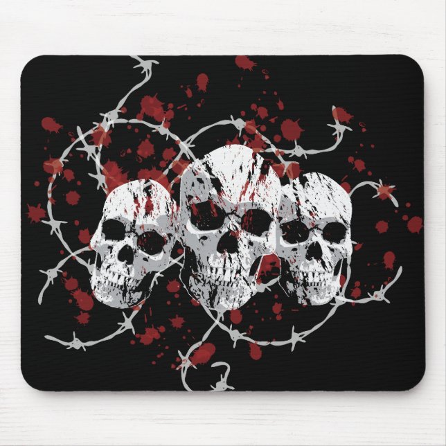 Crânios farpados Mousepad (Frente)