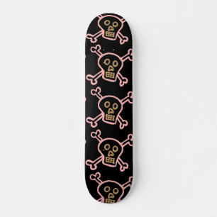 CRÂNIOS ROSAS & TIBIAS MENINAS SKATE