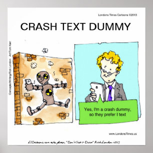 Crash Text Dummy Engraçado Poster