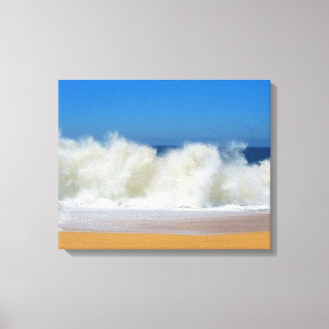 Crashing Ocean Waves Stretch Canvas Impressão (Frente)