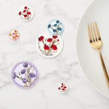 Cravo Vermelho Floral Elegante Personalizável