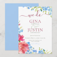 Cravos e Esquecer-me do Convite de Casamento