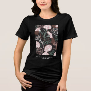Cravos Rosa Delicado com Floral de Folhas Verdes