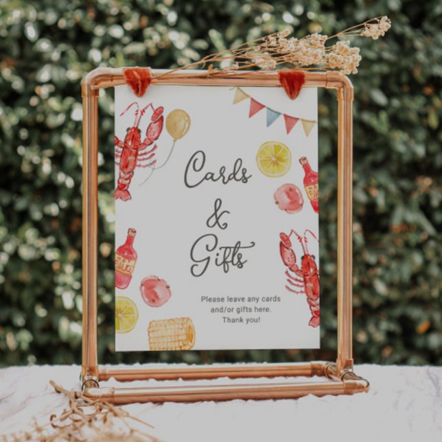 Crawfish Party Cards & Gifts Sign (Criador carregado)