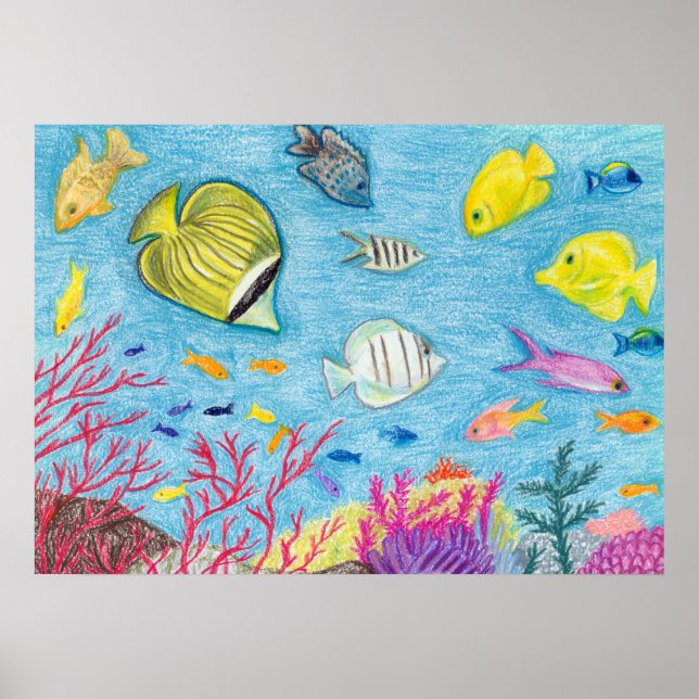 Crayon Fish #4 - Poster (Frente)