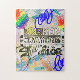 Crayons quebrados ainda são Quebra-cabeça de cor