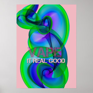 Crazy Cool Vape Cloud Abstract Posters