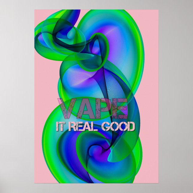 Crazy Cool Vape Cloud Abstract Posters (Frente)