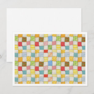 CRAZY QUILT 4.5x6.25 Cartão Plano / Branco Horizon