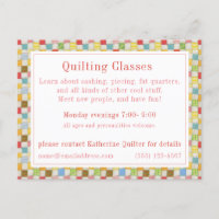 CRAZY QUILT "Aulas de Colcha" Cartão Postal / Negó