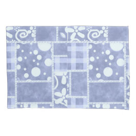 Crazy Quilt Blue Gingham Floral Personalized