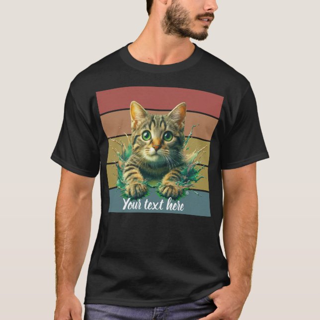 crea tu propia camiseta con gatito (Frente)