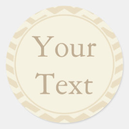 Cream e Ecru Stickers ou Etiquetas com Texto Perso