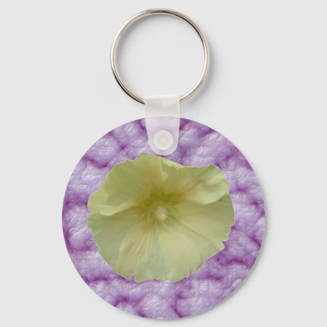 Cream Hollyhock Chaveiro (Frente)