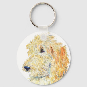 Cream Labradoodle nº 2 Chaveiro
