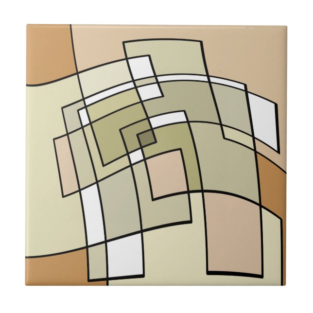 Cream Pastel Autumn Abstrato Art (Frente)