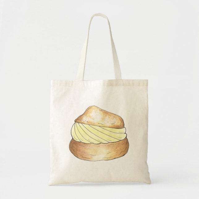 Cream Puff Puff Creampuff Dessert Foodie Bolsa (Frente)