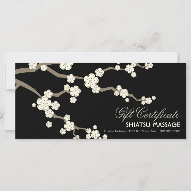 Cream Sakura Cherry Blossoms Certificado de Presen (Frente)