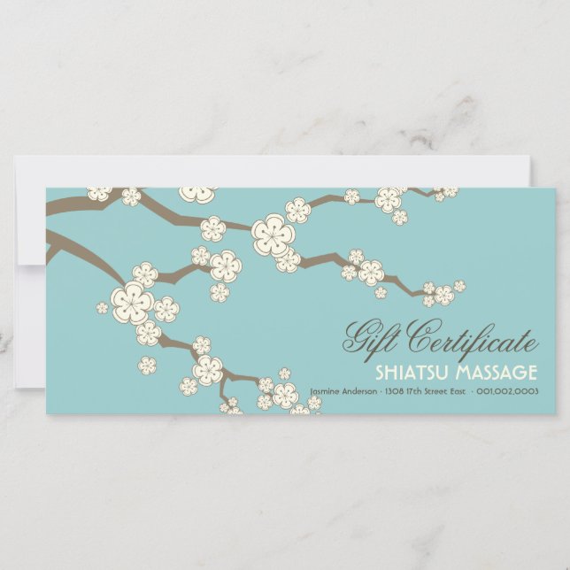 Cream Sakura Cherry Blossoms Certificado de Presen (Frente)