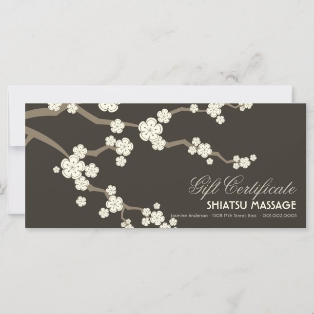 Cream Sakura Cherry Blossoms Certificado de Presen (Frente)