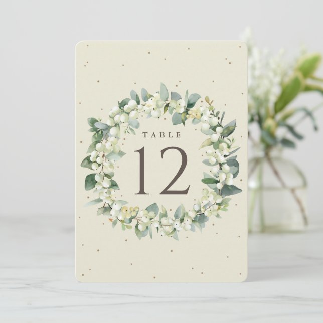 Cream Snowberry+Eucalyptus Número da Tabela de Nat (Em pé/Frente)