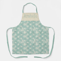 Cream Snowflakes em Mint Green