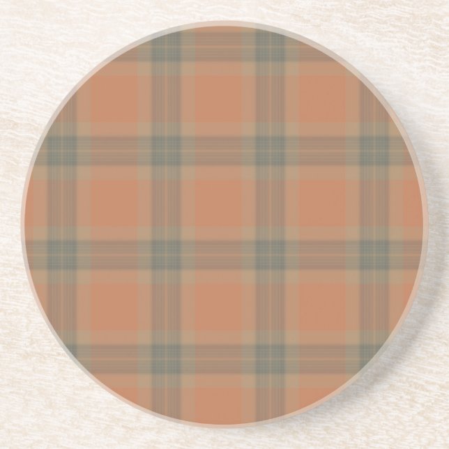 Cream Tartan Porta copos (Frente)