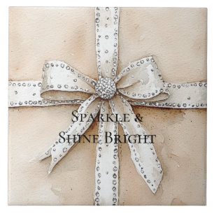 Cream White Silver Glitzy Glam Arco Aniversário