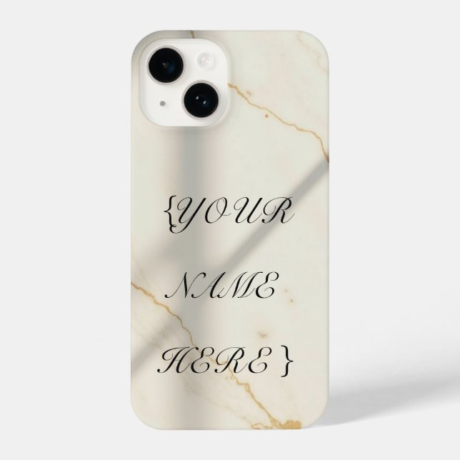 Creamy Marble Monogram Slim Fit iPhone Case (Verso)