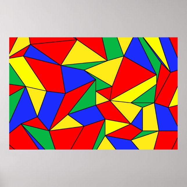 "Creases" Cores Primárias Impressão Extra Grandes (Frente)