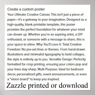 Create a custom poster