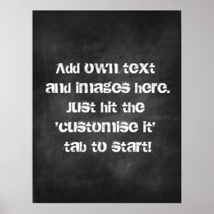 Create own Chalkboard poster - add text and images