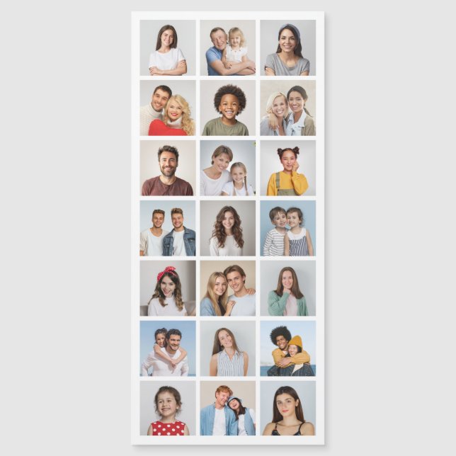 Create Your Own 21 Photo Magnetic Card (Frente)