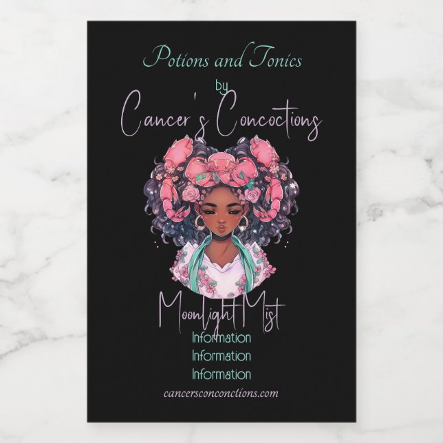 Create Your Own African American Woman Cancer (Rótulo Único)