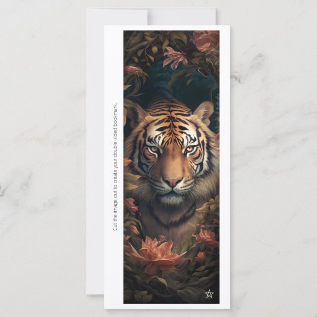 Create Your Own Bengal Tiger Bookmark Card (Frente)