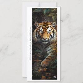 Create Your Own Bengal Tiger Floral Bookmark Card