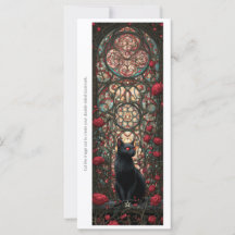 Create Your Own Black Cat Roses Bookmark Card