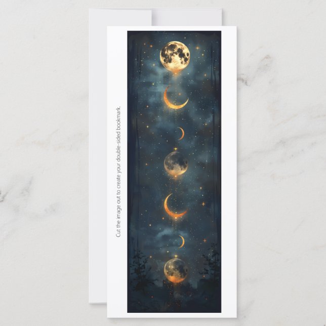 Create Your Own Changing Moons Bookmark Card (Frente)