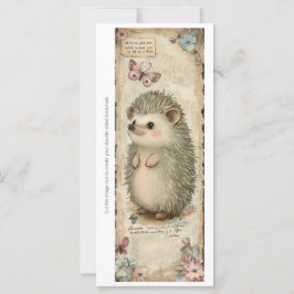 Create Your Own Curious Hedgehog Bookmark Card