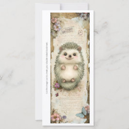 Create Your Own Cute Hedgehog Bookmark Card